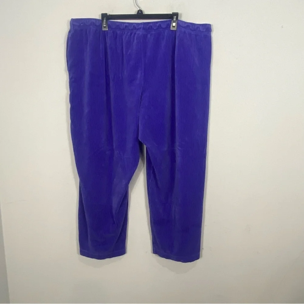 NIKE Sportswear Velour Wide-leg  Pants Joggers Purple 3X Plus Size Relaxed Fit